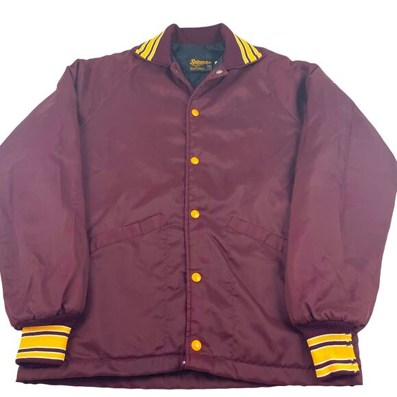 VTG Men's Swingster World of Wearables Maroon Jacket, Size S, Made in USA - Picture 1 of 9